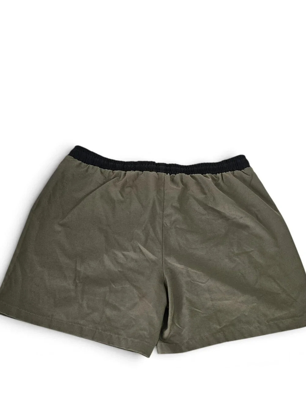 SHEIN Men's Swim Shorts Large Olive Green Deer Graphic Swim Trunks Beach Pool
